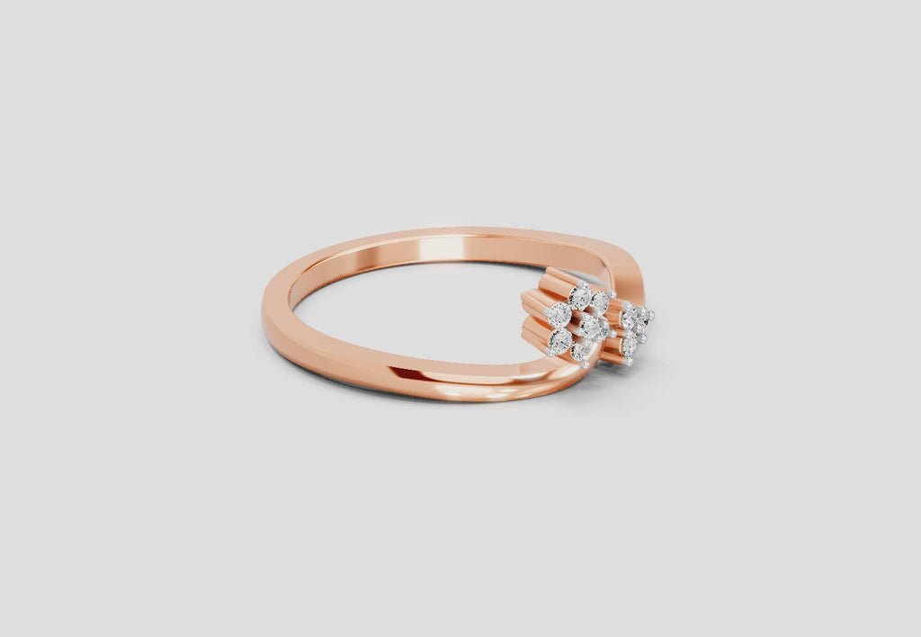 0.086 Ct Cluster Ring | 14K Rose Gold