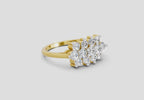 1.02 Carat Diamond Cluster Bloom Promise Engagement Ring | 14K Yellow Gold