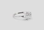 0.51 Ct Oval Halo Ring | 14K White Gold