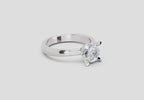 1 Carat Round Shape 4 Prong Solitaire Diamond Ring | 14K White Gold