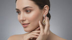 0.21 Ct Round Shape Dangle Diamond Earrings | 14K Yellow Gold