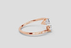 0.56 Carat Pear Diamond Ring | 14K Rose Gold