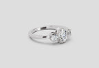 0.88 Carat Nova Trinity Promise  Engagement Ring | 14K White Gold