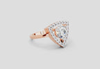 1.34 Ct Round Shape Diamond Ring | 14K Rose Gold