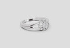 0.17 Ct Round Solitaire Ring  14K White Gold