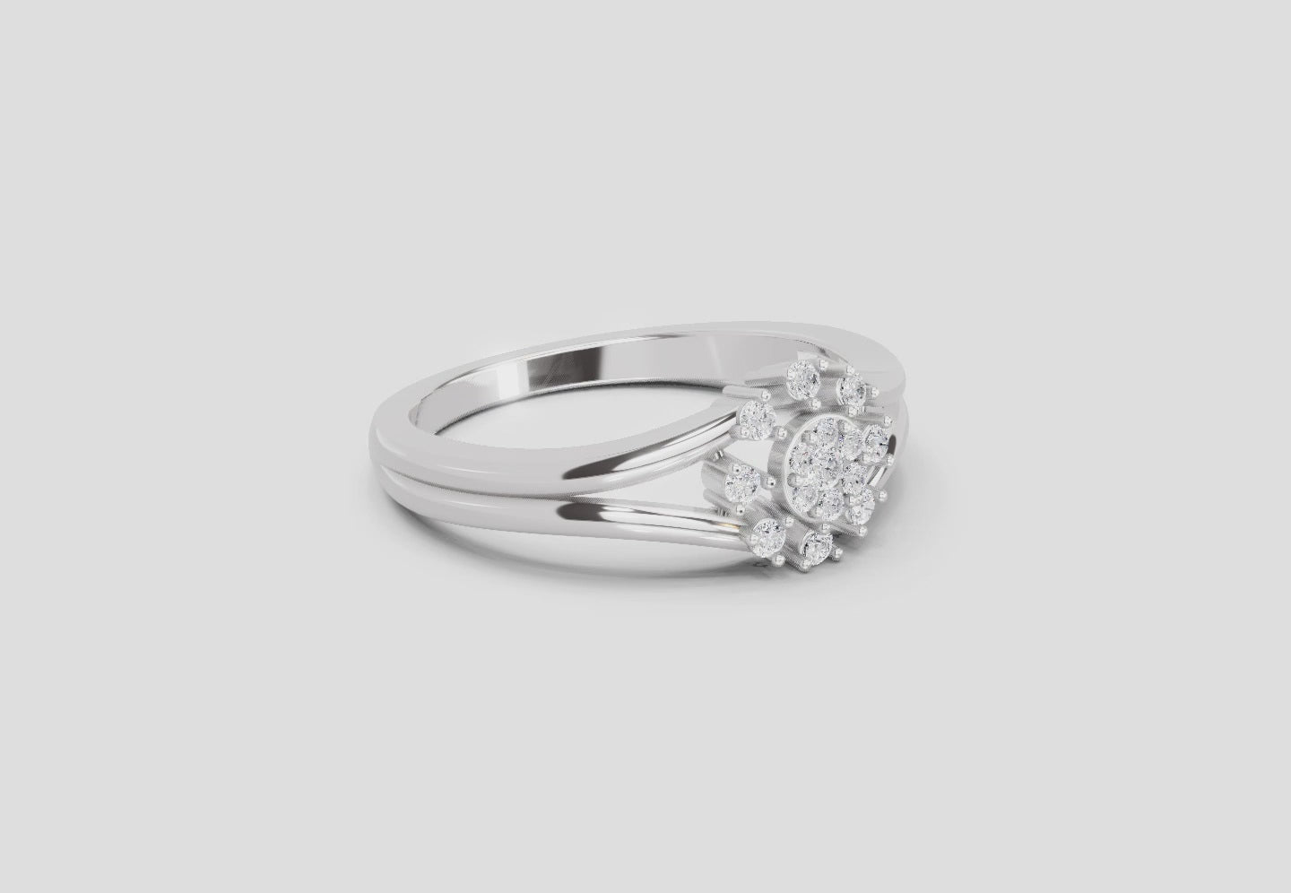 0.17 Ct Round Solitaire Ring  14K White Gold