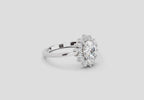 0.97 Ct Oval Ring | 14K White Gold
