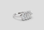 1.02 Carat Diamond Cluster Bloom Promise Engagement Ring | 14K White Gold