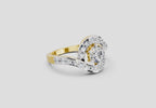 1.29 Ct Round Halo 14K Yellow Gold