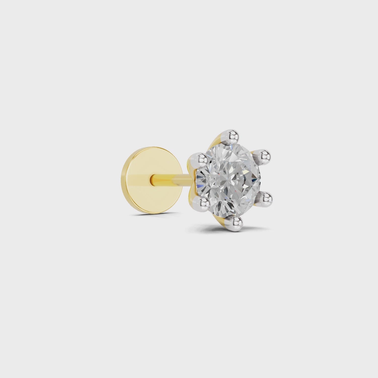 Solitaire Nosepin 0.5 Ct | 14Kt WhiteGold