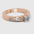 0.44 Carat Round Shape Grace Solitaire Engagement Ring | 14K Rose Gold