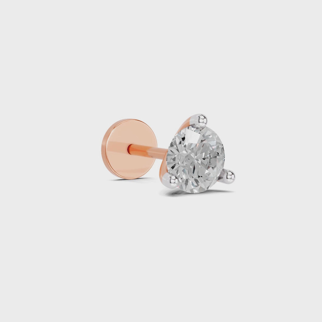 Solitaire Nosepin 0.5 Ct | 14Kt White Gold