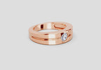 0.3 Carat Knife Edge Engagement Ring | 14K Rose Gold