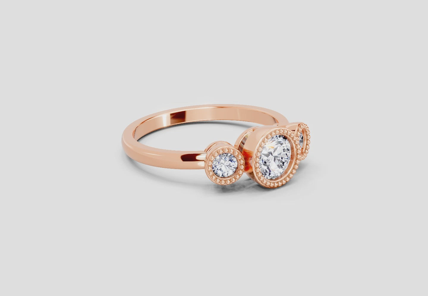 0.71 Carat Sovereign Petal Promise Engagement Ring | 14K Rose Gold