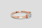 3 Stone 0.75 Ct  Round Shape Diamond | 14K Rose Gold