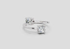 0.8 Carat Twirl of Light Promise Engagement Ring | 14K White Gold