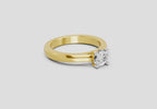 0.7 Ct Round Solitaire Ring  14K Yellow Gold