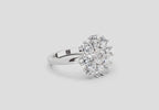1.63 Carat Daisy Royale Promise  Engagement Ring | 14K White Gold