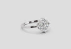 0.76 Carat Starflower promise Engagement Ring | 14K White Gold
