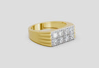 1.52 Ct  Round Cluster Diamond Ring | 14K Yellow Gold FG VS Quality Diamonds
