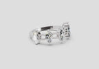 1.10 Ct Oval Shape Diamond Band Ring | 14K White Gold