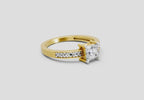 0.94 Ct Princess Solitaire 14K Yellow Gold