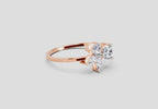 0.51 Ct Oval Halo Ring | 14K Rose Gold