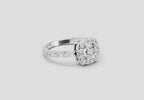 1 Ct Round Halo Ring | 14K White Gold