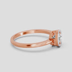 Bezel Solitaire Lab Grown Diamonds 0.15 Ct 14Kt Rose Gold