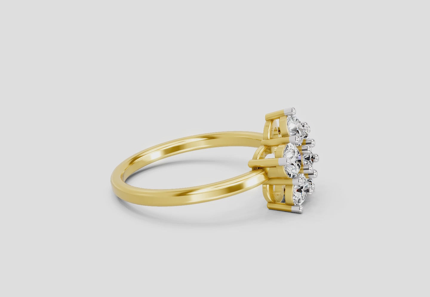 1.13 Ct Floral Ring |  14K Yellow Gold
